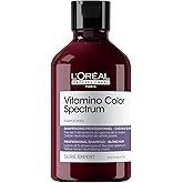 L'Oreal Professionnel Vitamino Color Spectrum Purple Shampoo, Professional Yellow Tones Neutralizing Shampoo For Blonde Hair 