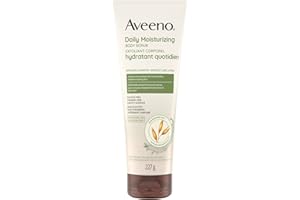 Aveeno Daily Moisturizing Body Scrub, Prebiotic Oat is NON-GMO, Exfoliant, Non Comedogenic, Dye Free, 227-Gram