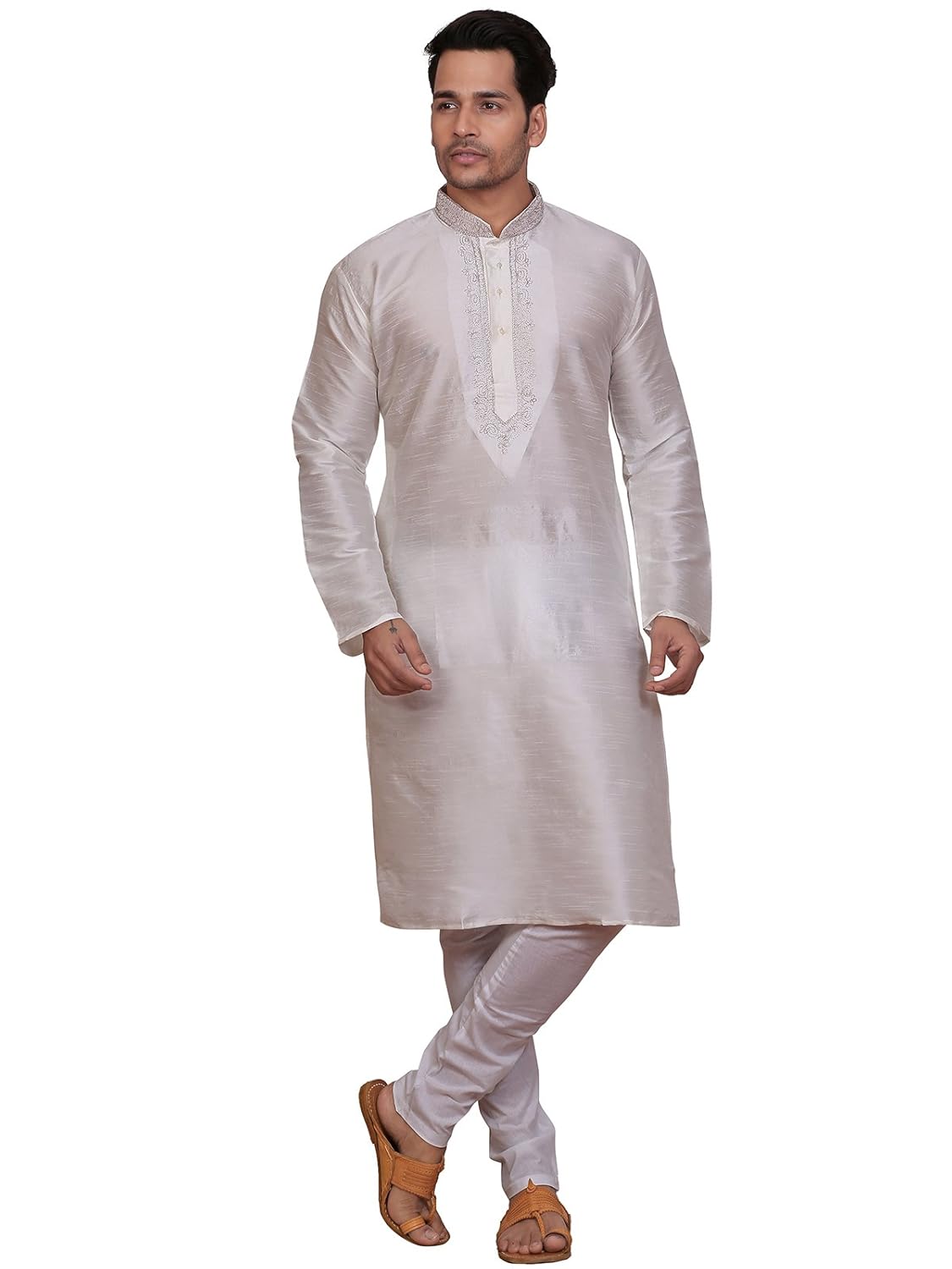 a.b.c. garments white silk kurta pyjama sets for mens