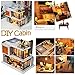 DIY Wooden Miniature Dollhouse Kit with Doll & Music, Mini House Woodcraft Construction Kit-3D Wooden Puzzle-Model Building Set DIY Cabin Wooden Villa Gift for Christmas Holiday Birthday