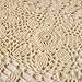 kilofly Handmade Crochet Lace Rectangular Table Runner 15 x 71 Inch, Beige