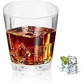 Cyrank Whiskey Glass, 6oz Unbreakable Drinking Glass Reusable Cocktail Clear Whiskey Drinking Cup for Kitchen Cocktail Picnic Party