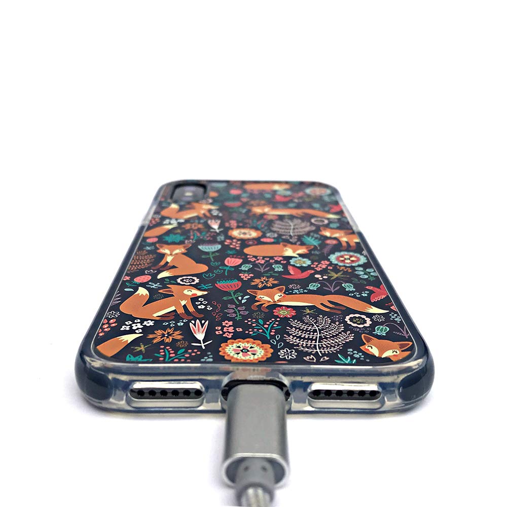 Cute Protective Kid Case for iPhone Xs Max Black with Glass Screen Protector by LFXTECH