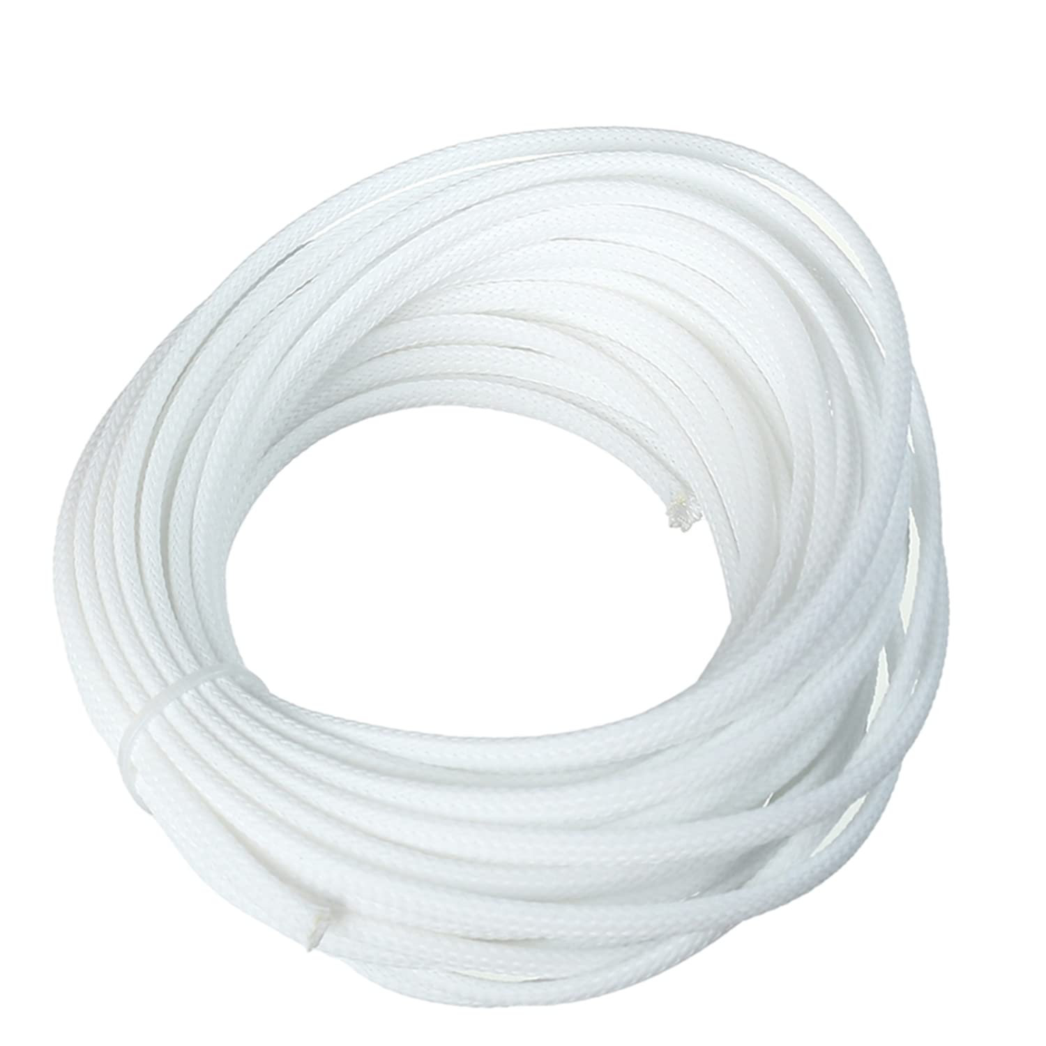 Othmro Cable Management Sleeve, 10m White Cable Tidy Sleeve, Diameter 4mm, Cord Protector, Braided Cable Organizers for Office Cord, Insulation Protection, 1 Pc