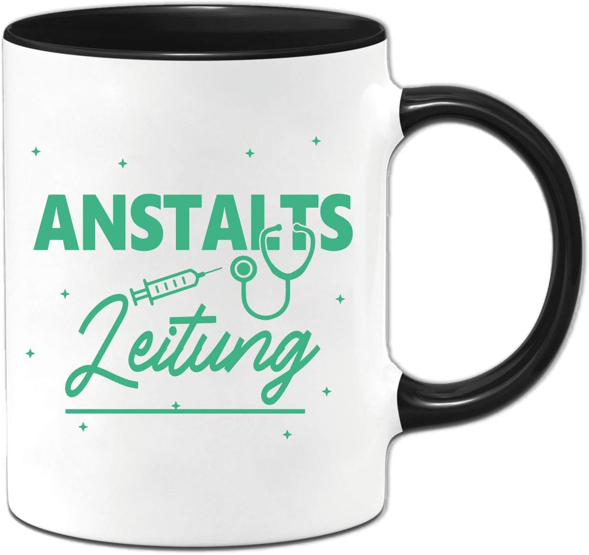 Moonworks® Personalisierte Tasse "Anstaltsleitung" – Lustiges Geschenk Für Chef, Boss Oder Lehrer (mit Namensaufdruck)
