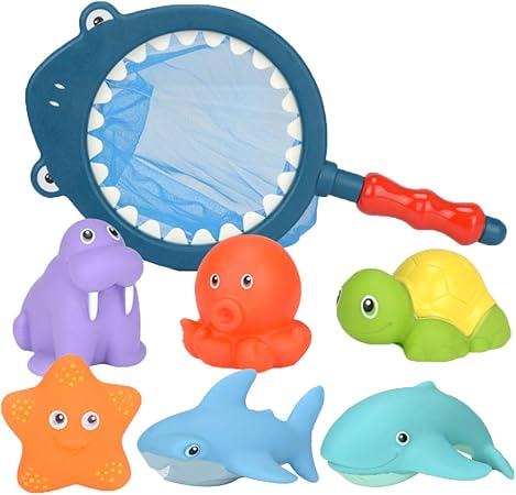 Vkospy Baby Bad Spielzeug Set Sea Life Creature Cartoon Badezeug Kinder Wasser Spray Badezimmer Zubehor Amazon De Kuche Haushalt