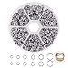 PandaHall Elite Split Rings Jump Ring 4-10mm Platinum Color 1 Box for Jewelry Making