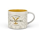 Zak Designs Yellowstone Ceramic Coffee Mug for Hot Drinks at Home, Collectible Keepsake (15 oz, Dutton Ranch)