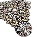 Brown Crystal Rhinestone Statement Necklace, Blown Chunky Collar Choker Bib Pendant Statement Necklace Fashion Necklace Jewelry for Women…