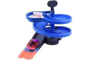 QUOXO Track Attachment Rotating Stage Track Accessory,Replacement Only Rotary Tower Add Ons Fits Most Generic Light Up Raceracks (Blue)