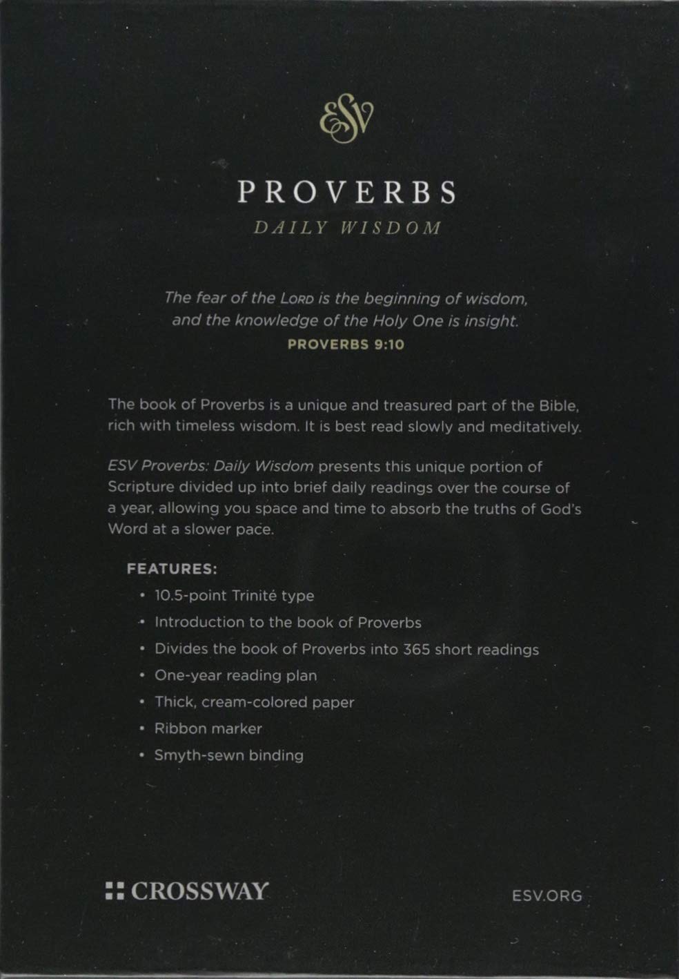 ESV Proverbs: Daily Wisdom (TruTone, Brown/Walnut, Timeless Design)  Imitation Leather – July 31, 2018