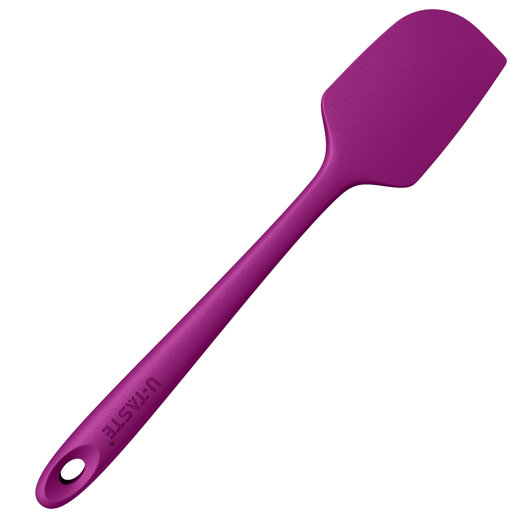 U-Taste Large Silicone Spatula: 250℃ Heat Resistant Non-Stick Flexible Seamless Scraper, Baking Cooking Silicon Kitchen Utensil with Nylon Core for Mixing Stirring Scraping (29cm, Purple)