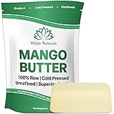 Mango Butter Raw Organic Unrefined Natural Pure Skin & Hair Moisturizer, Cold Pressed, Use with Shea in DIY Whipped Body Butter, Soap Making, Mango Seed Body Lotion, Lip Balm Hand Cream 16oz Block