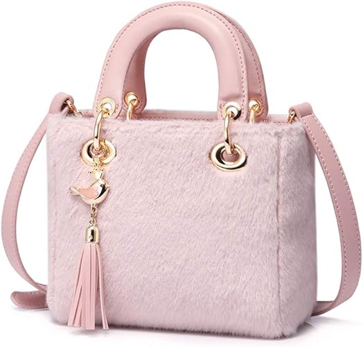 Amazon Co Jp Fx ショルダーバッグ 婦人用バッグ秋と冬のファッションかわいいぬいぐるみショルダーメッセンジャーバッグハンドバッグ Color Purple ジュエリー