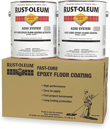 Concrete Saver Semi Gloss Epoxy Mastic Floor Coating Kit Silver