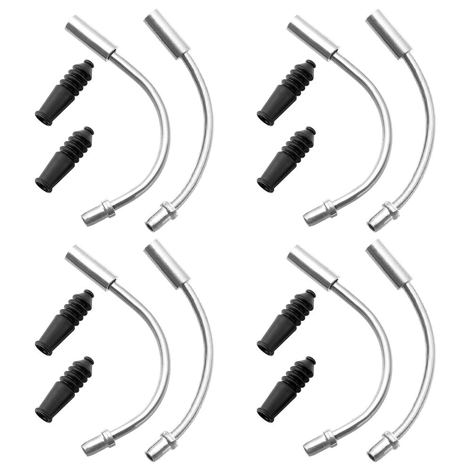 V Bike Brake Noodles, JPGhaha 4 Sets Brake Cable Guide Pipe Bicycle Cycling Brake Pipes Rubber Hoses for Road Mountain Bicycle Accessories