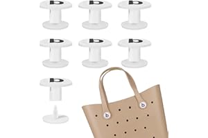 BESTSTONE 6-Pack Replacement Rivets for Bogg Bag, Rivets for Beach Tote Bag Repair, Rubber Bag Accessories for Women(b White)