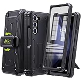 KJSK for Samsung Galaxy Z Fold 5 Case,with S Pen Holder+Belt Clip Holster+Built-in Kickstand+Hinge Protection,Heavy Duty Military Grade Drop Proof Case for Galaxy Z Fold 5(Black)