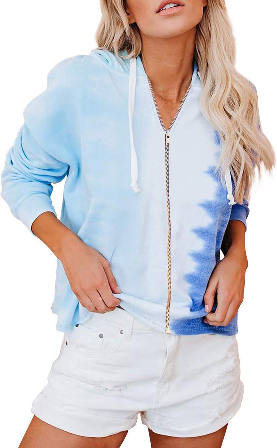 womens hooded zipper sweatshirts