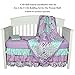 Zoe Purple Floral Crib Rail Guard by The Peanut Shell