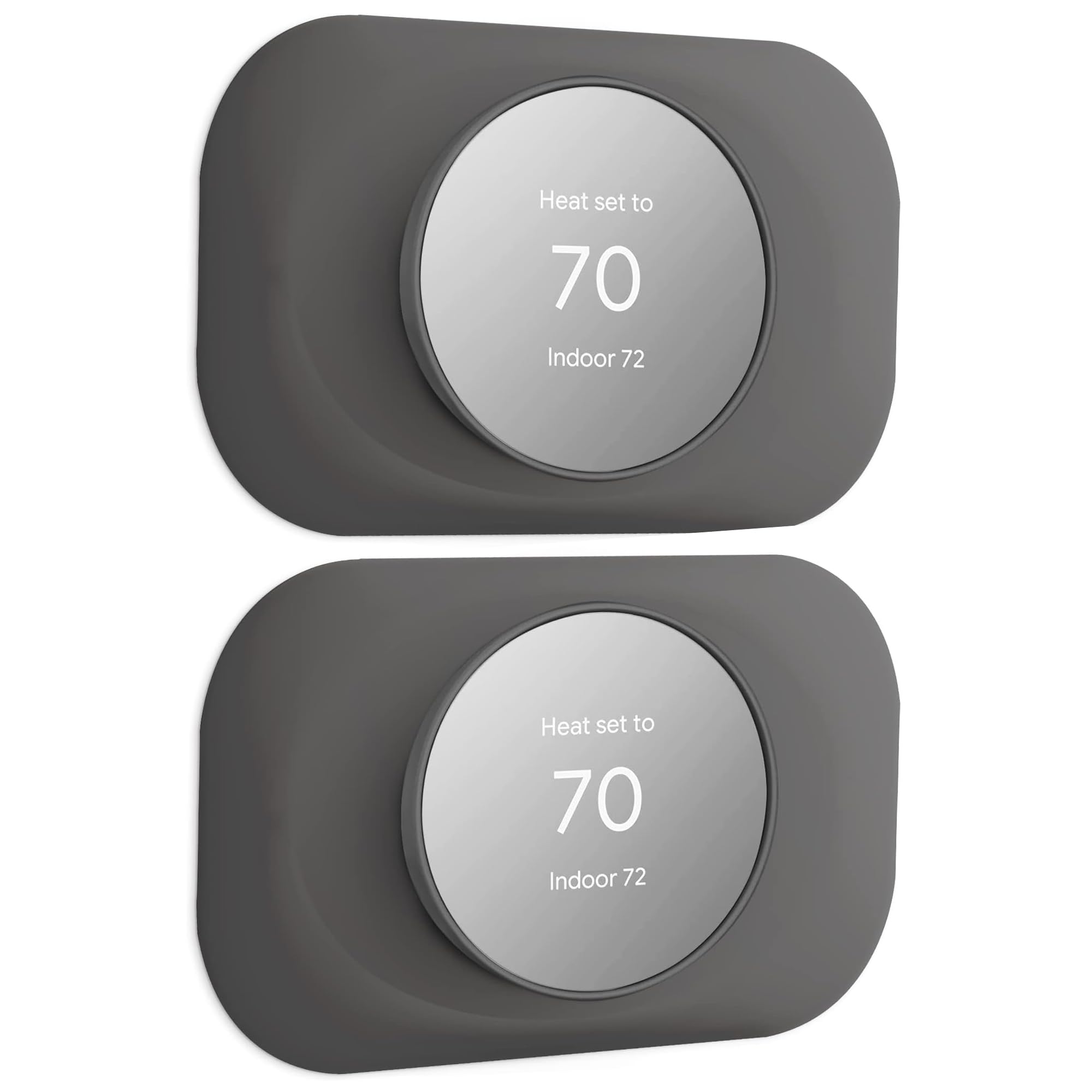 Photo 1 of Petrichor Nest Thermostat Wall Plate - Compatible with Google Nest 2020 - Trim Kit, Cover Accessory for Easy Installation (2 Pack Charcoal)