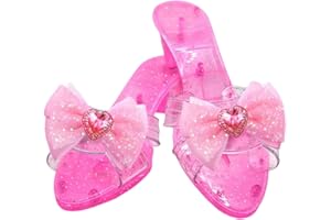 Toddler Princess Shoes - Blue Pink Pretend Play Toddler Heels, Dress Up Heels for Girls Costume Family Photo Holiday Event