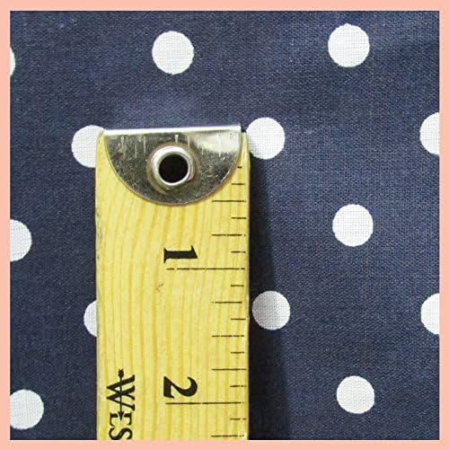 Small Polka Dot Poly Cotton Fabric Navy Blue/White
