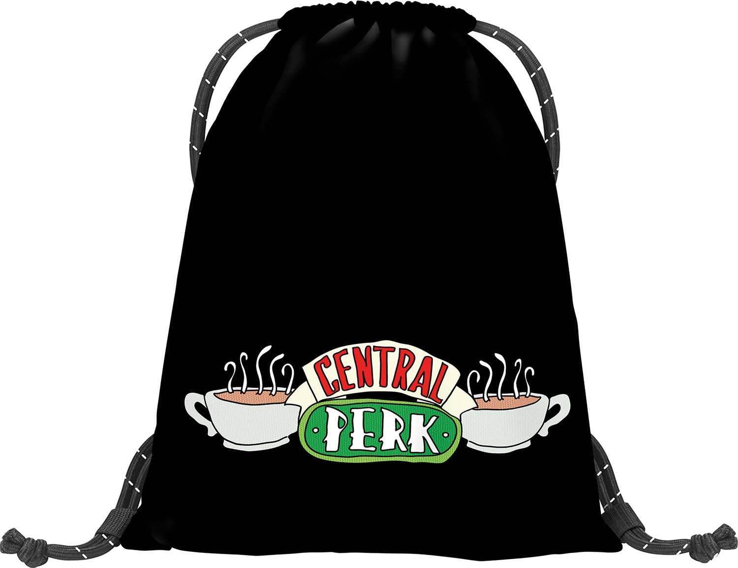 Baagl Gym Bag Women Men Teenager Sports Bag Black Sports Bag School and Sports Shoe Bag, Friends Central Perk, Casual