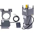 Electric Motor Gear Reduction Motor 250W 10K Adjustable Speed AC Gear Motor, 0-135rpm Portable Reversible Single-Phase Variable Gear Reducer with Speed Controller & Bracket(Reduction Ratio 1:10)