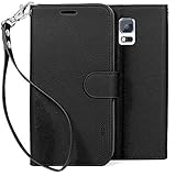 Galaxy S5 Case, BUDDIBOX [Wrist Strap] Premium PU Leather Wallet Case with [Kickstand] Card Holder and ID Slot for Samsung Galaxy S5, (Black)