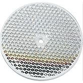 3.4“ Round German Reflector | Silver Mirror | Flat | Plastic | for USE with POLORIZED Super Retro-Reflective |PHOTOELECTRIC S