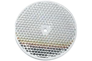 AMAZING BEAM 3.4“ Round German Reflector | Silver Mirror | Flat | Plastic | for USE with POLORIZED Super Retro-Reflective |PHOTOELECTRIC SENSORS | Photo Beam Sensor | Very HIGH LUMINANCE Factor 6000 X
