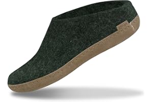 Glerups 100% Gotland Sheep Wool Slipper with leather sole - Unisex Slip-on