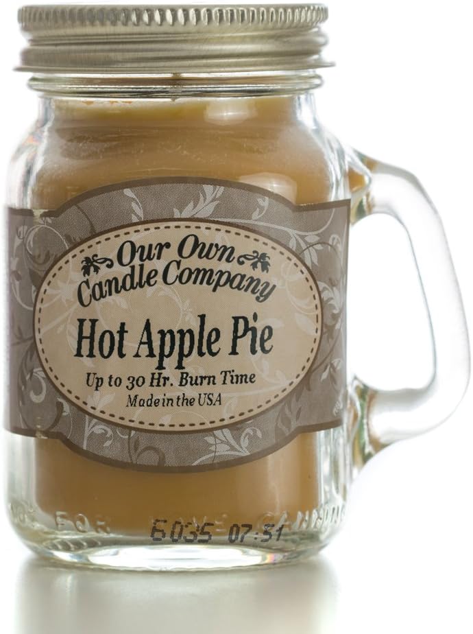 our own candle Company Apple Pie Candle, Small, Brown