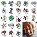 Fly-love® 20pcs Kids Crystal Silver Plated Children Girls Rings Adjustable Jewelry