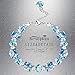 Kesaplan Crystals Bracelets, Crystals from Swarovski, Blue Crystals Bracelets for Women Girls Cute Bracelets Friendship Bracelets Charm Bracelets for Women Mothers Day