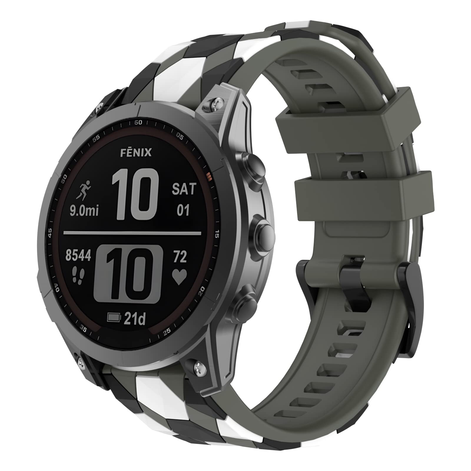 OVERSTEP Compatible for Garmin Fenix 7X Strap, 26mm Wide Soft Silicone Replacement Strap for Garmin Fenix 7X/Fenix 5X/Fenix 5X Plus/Fenix 6X/Fenix 6X Pro/Fenix 3/HR/Descent MK1