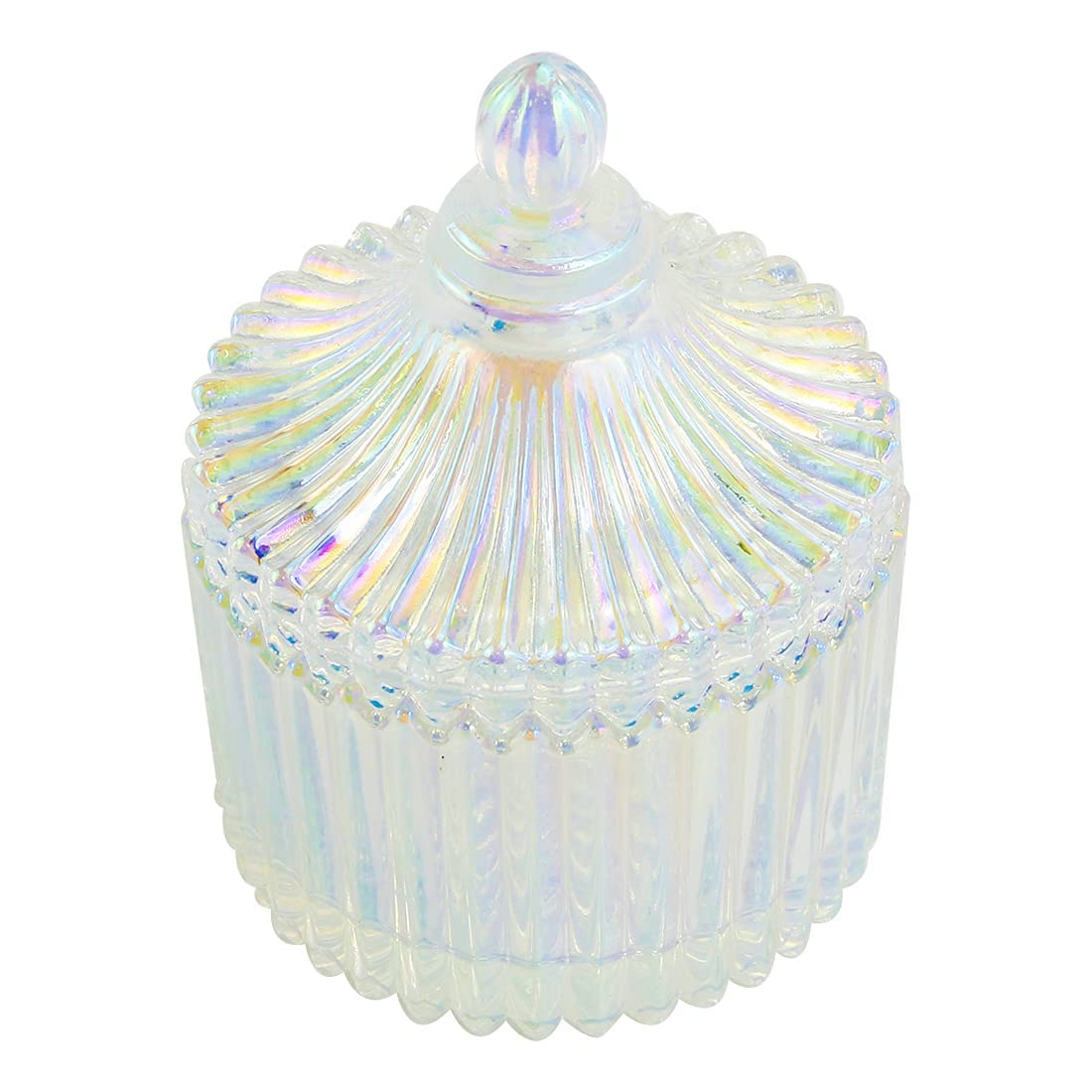 White Nail Art Large Dappen Dish for Acrylic Powder Liquid Monomer, Multifunctional Nail Glass Crystal Cup with Lid–Nail Crystal Bowl/Manicure Decoration Tools Holder, Nails Glass Dish 1pc, 83ml