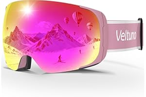 Veltuno Ski Goggles for Men Women Adult & Youth, OTG Snowboard Goggles Anti Fog, Snow Goggles UV Protection Wide Vision
