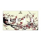 Flower Blossom 4 Gang Light Switch Cover Decorative