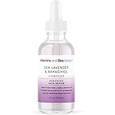 Renewing Skin Serum with Sea Lavender & Bakuchiol, Anti-Aging Firming and Smoothing Collagen Boosting Face Serum for Fine Lines and Wrinkles – 2 fl oz