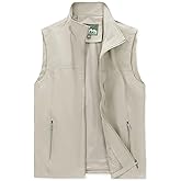 DUOFIER Men's Casual Vest Lightweight Outdoor Work Photo Cargo Sleeveless Jacket for Hiking Travel
