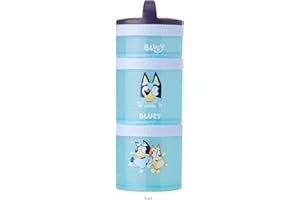 Whiskware Bluey Stackable Snack Containers for Babies, Toddlers, and Kids, 3 Stackable Snack Cups for School and Travel, Cupholder Friendly, Bluey and Bingo! Let’s Do This!