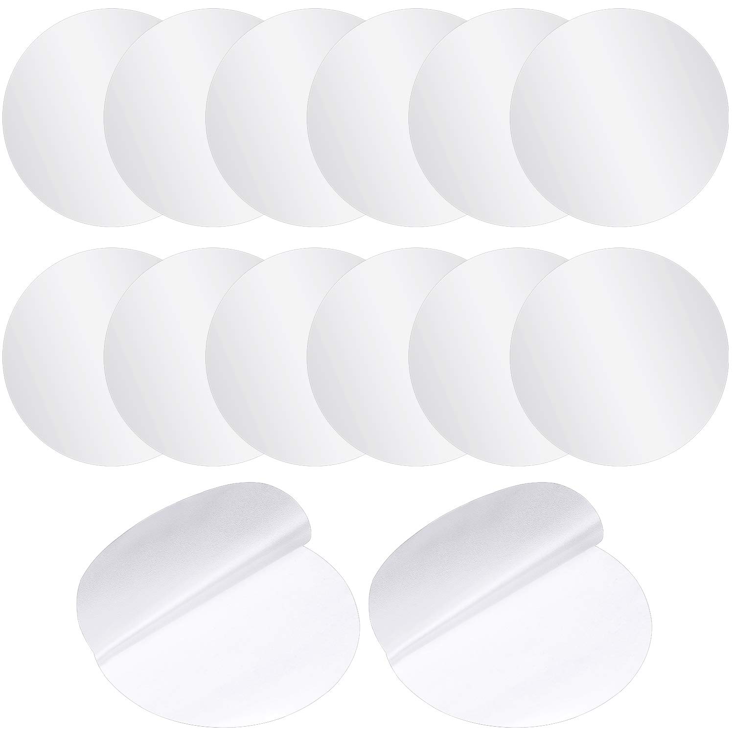 Outus Self-Adhesive Vinyl Repair Patch Plastic Repair Patches Kit for Swimming Pools Inflatable Boats Products (12 Pieces,6 x 6 cm)