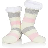 American Trends Christmas Slipper Socks Women Fuzzy Socks Gripper Non Slip Womens Warm Cozy Socks Athletic