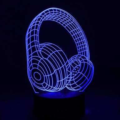 NUÜR 3D-Nachtlicht mit optischer Täuschung - 7 LED-Farbwechsellampe mit Fernbedienung - GROUP Shape Design Option für Einhorn