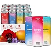 Moment Botanical Soda Soft Drink (Shark Tank) - SPARKLING Drinks | Fruity Fun | L-Theanine & Ashwagandha for Calm & Clarity | 0 Added Sugar 0 Caffeine | 12-pack