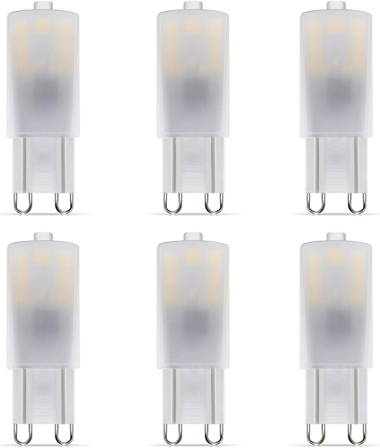 Noobibaba G9 LED Bulbs Cool White, Inlight 240V 2.5W Capsule Bulb 6000K, Replace G9 Halogen Bulbs 25W