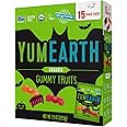 YumEarth Organic Halloween Gummy Fruits - Fruity Candy Snack Packs, Gluten Free Snacks for Kids - Allergy Friendly, Non-GMO, No Artificial Flavors or Dyes - Assorted Flavors, 7.5 oz (Pack of 15)