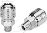 Sukudon 10 pcs Air Line Connectors 1/4 BSP Quick Release Fittings view 3